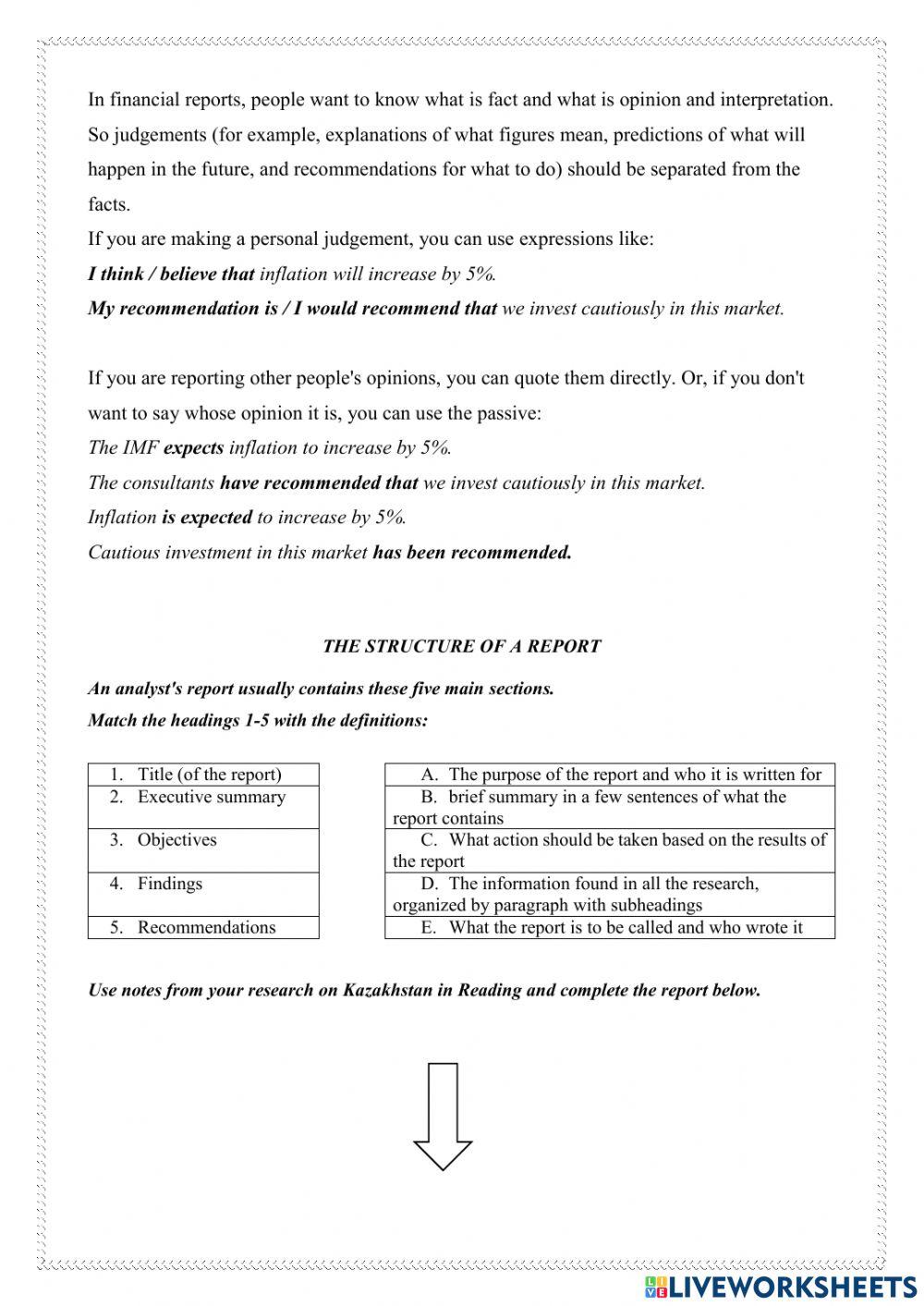 Report on Kazakh economy