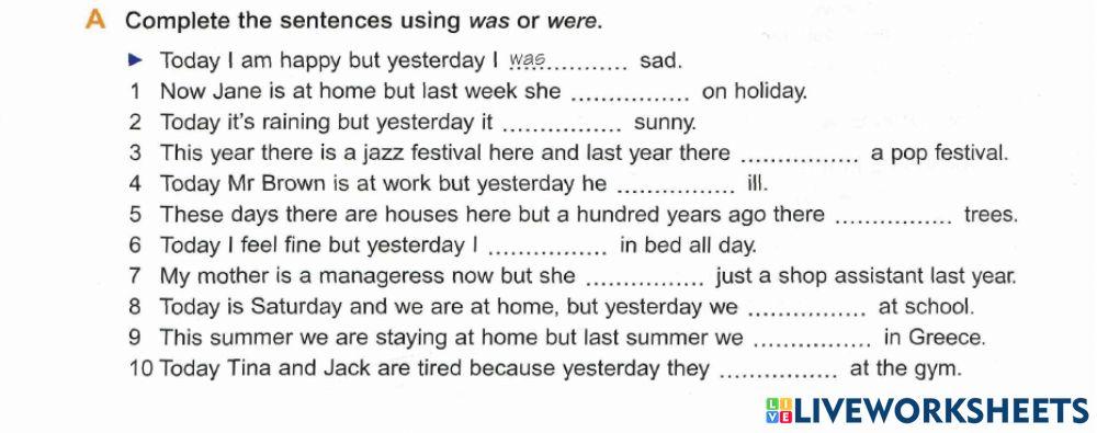 Basic Grammar-9 Past Simple of be