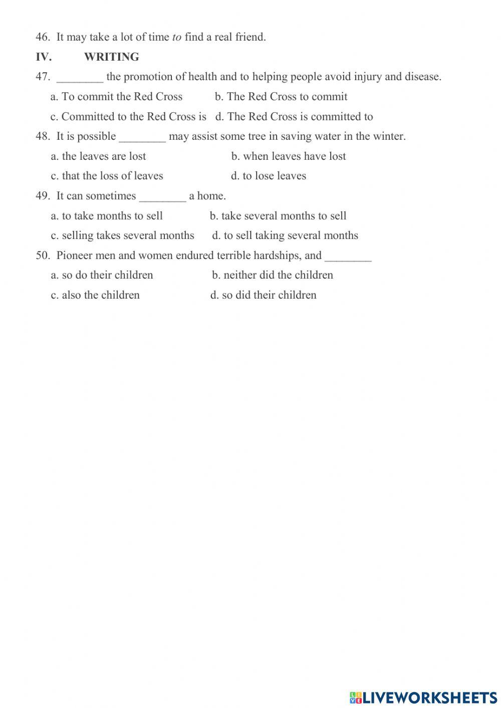 English 11-Unit 1-Test 1