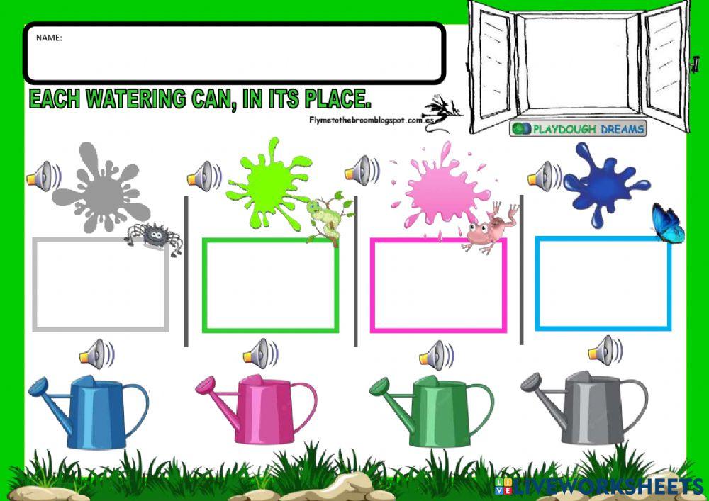 Each watering can, in its place..