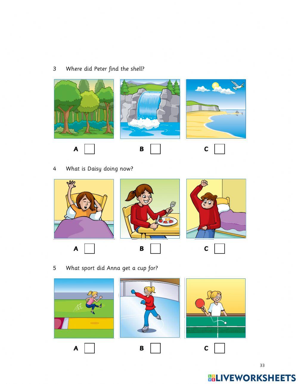 A1 Movers Listening part 4