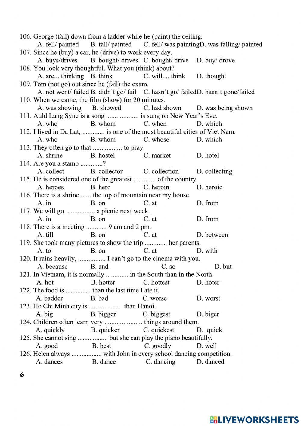 Practice for grade 12 2 worksheet Live Worksheets