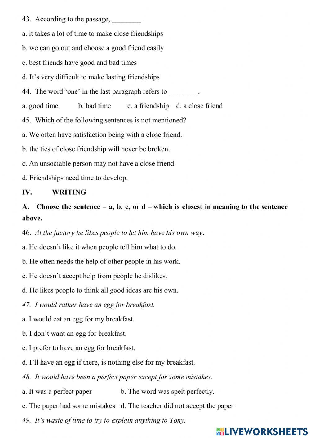 English 11-Unit 1-Test 3