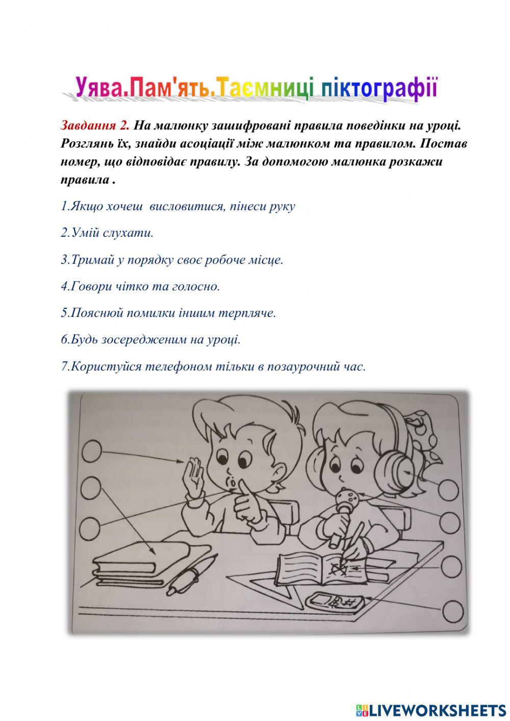 Правила поведінки на уроках