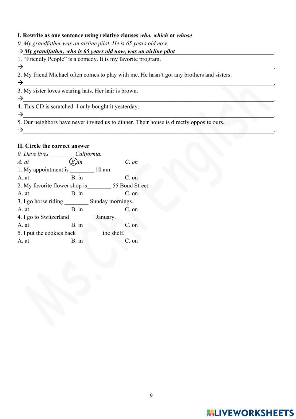 Viet Teacher - S7 - Week 7 - U1 - Grammar Revision