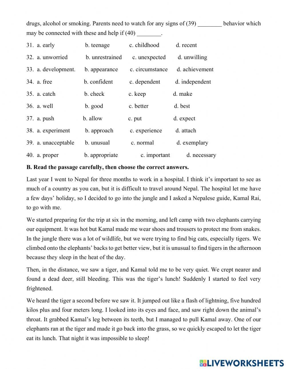 English 11-Unit 2-Test 1