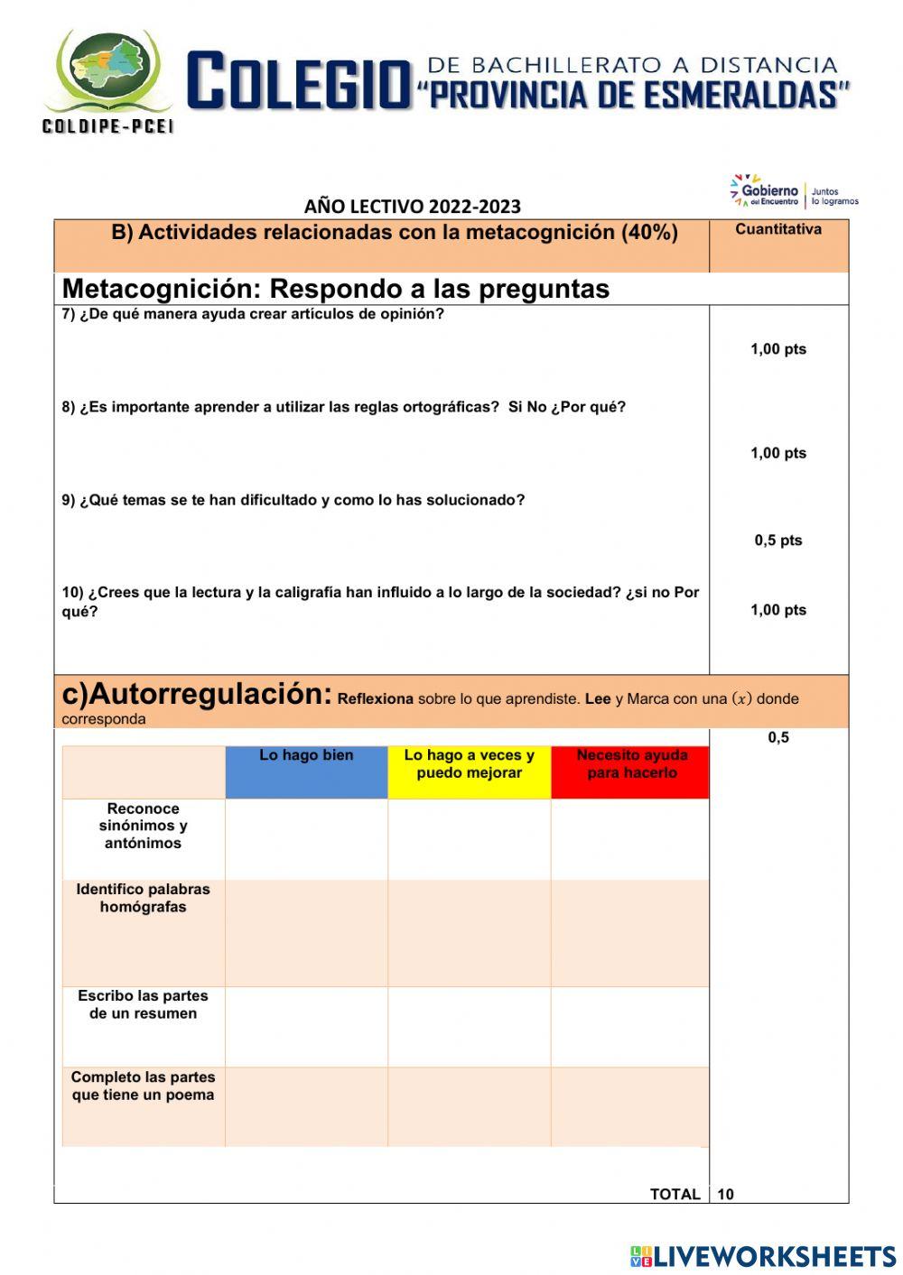 Evaluación de Literatura