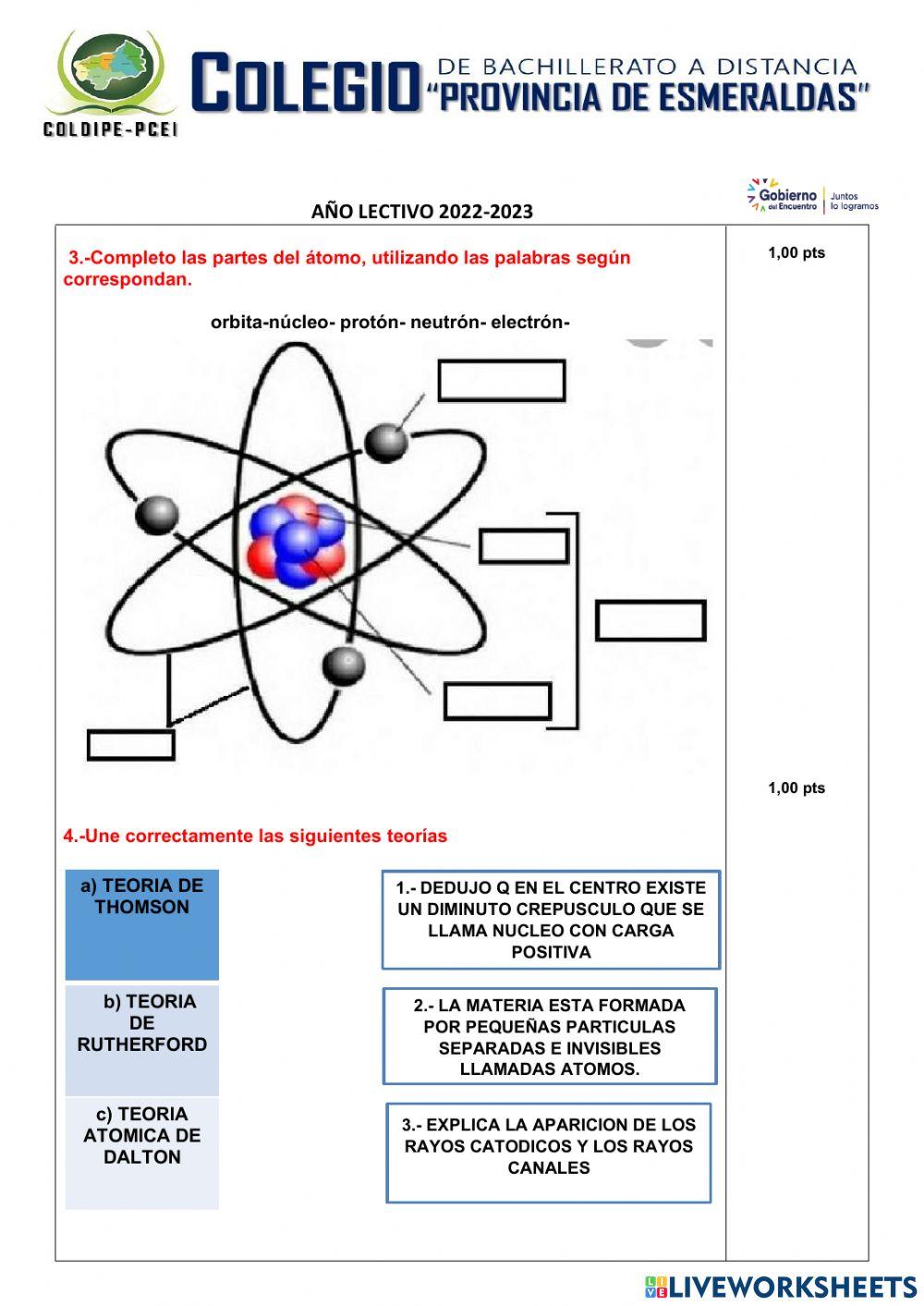 Evaluación de Química