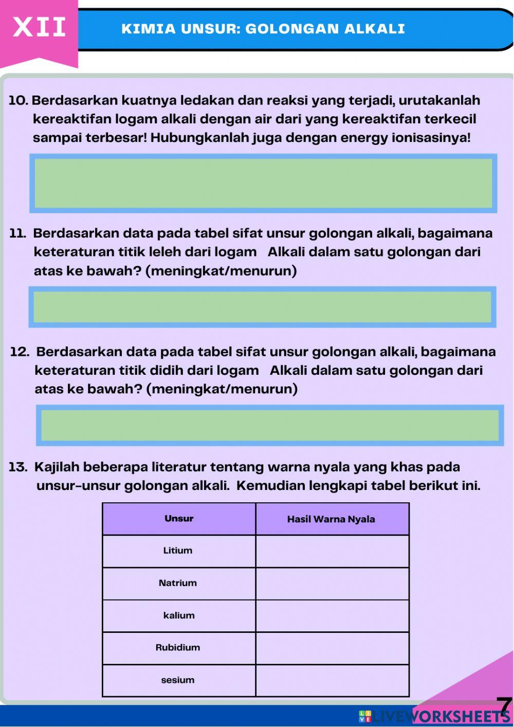LKPD kelimpahan & sifat golongan alkali