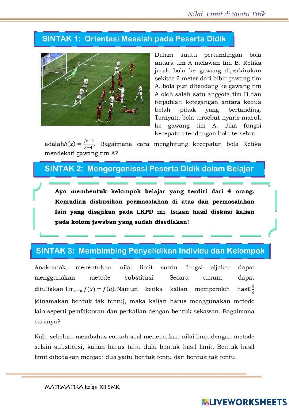 Limit fungsi aljabar