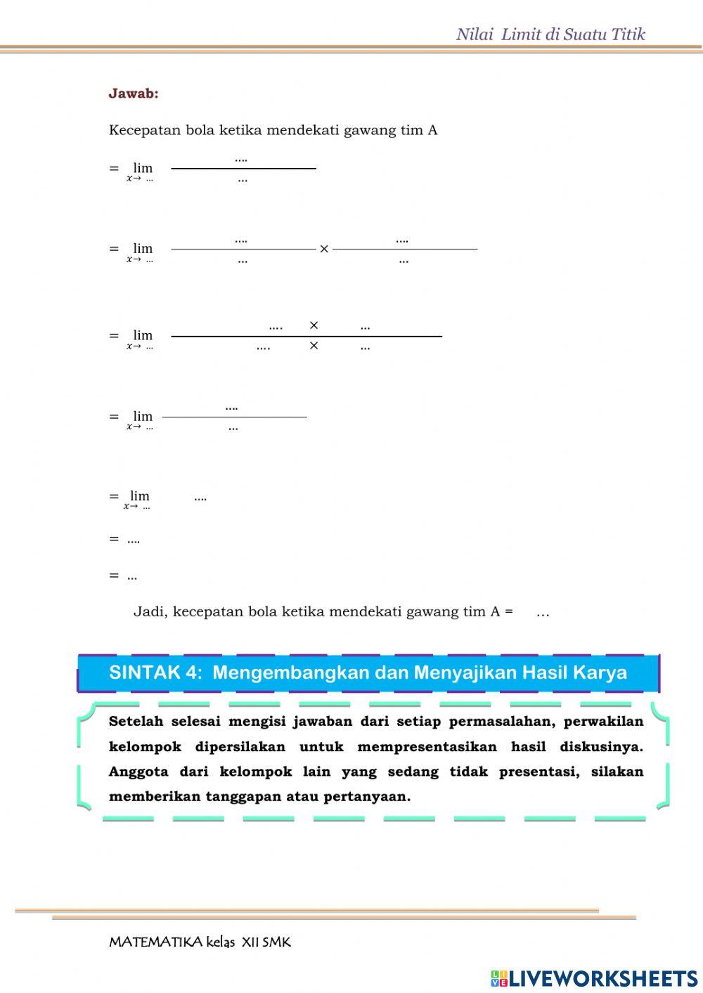 Limit fungsi aljabar