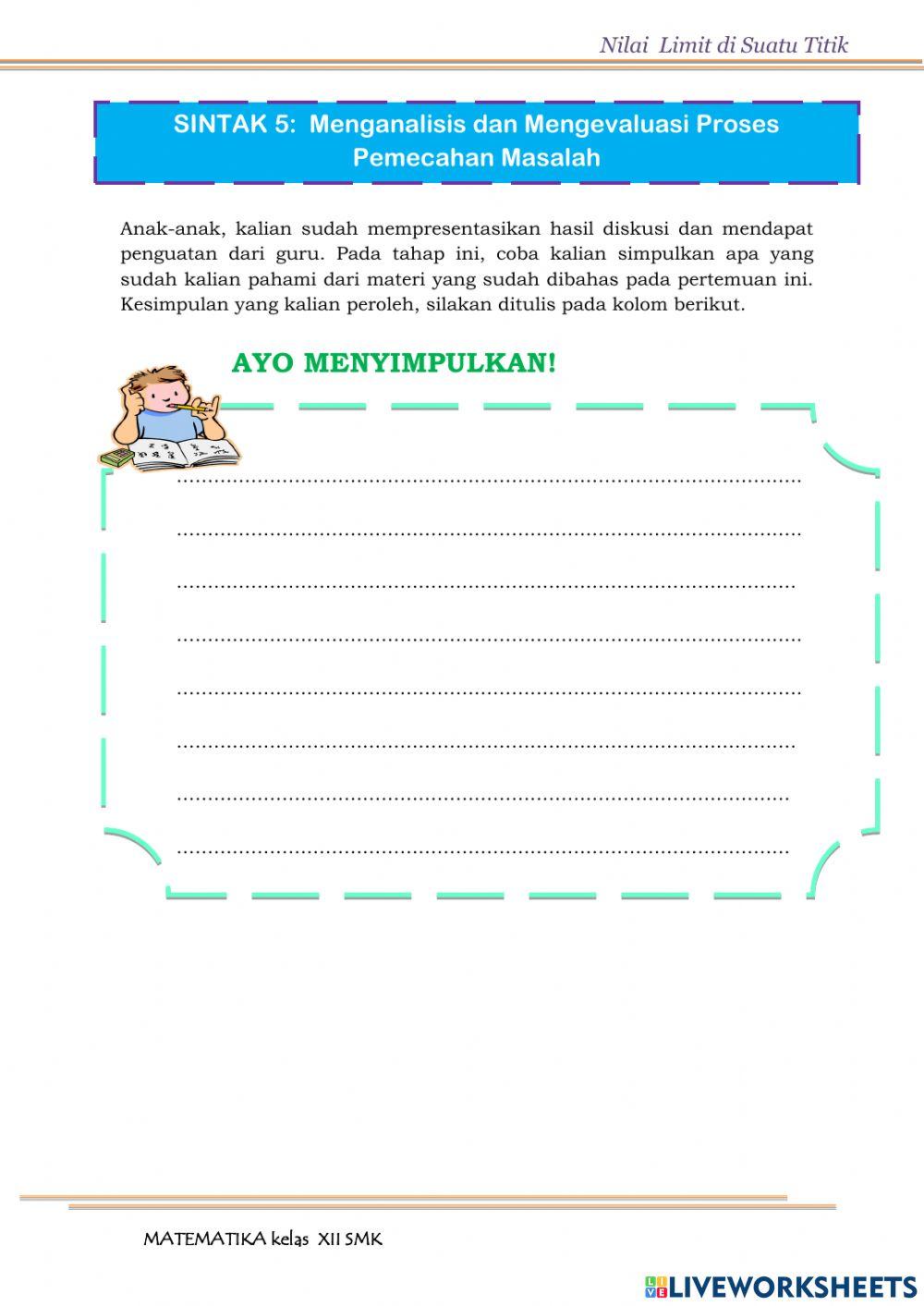 Limit fungsi aljabar