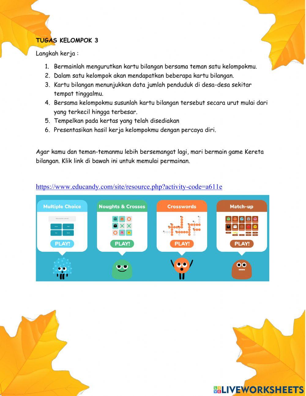 LKPD Kelas 3 Ciri Makhluk Hidup