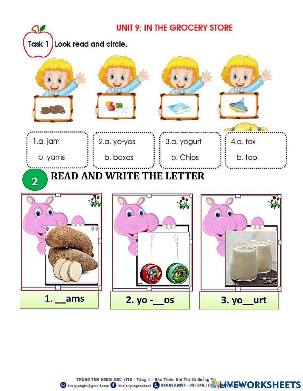 UNIT 9: IN THE GROCERY STORE -Bài tập bổ trợ Tiếng anh 2