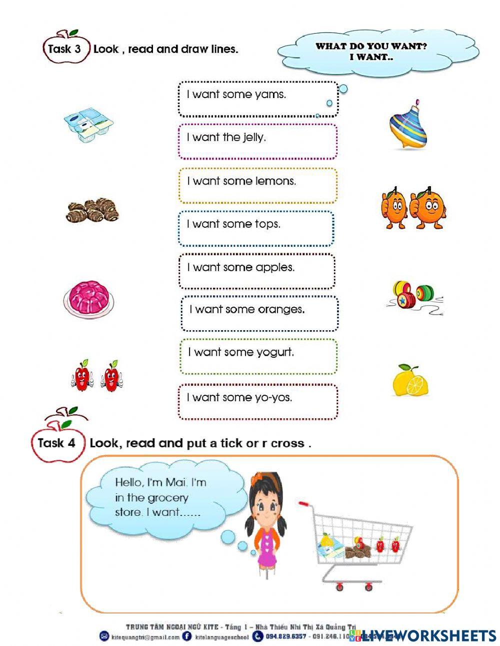 UNIT 9: IN THE GROCERY STORE -Bài tập bổ trợ Tiếng anh 2