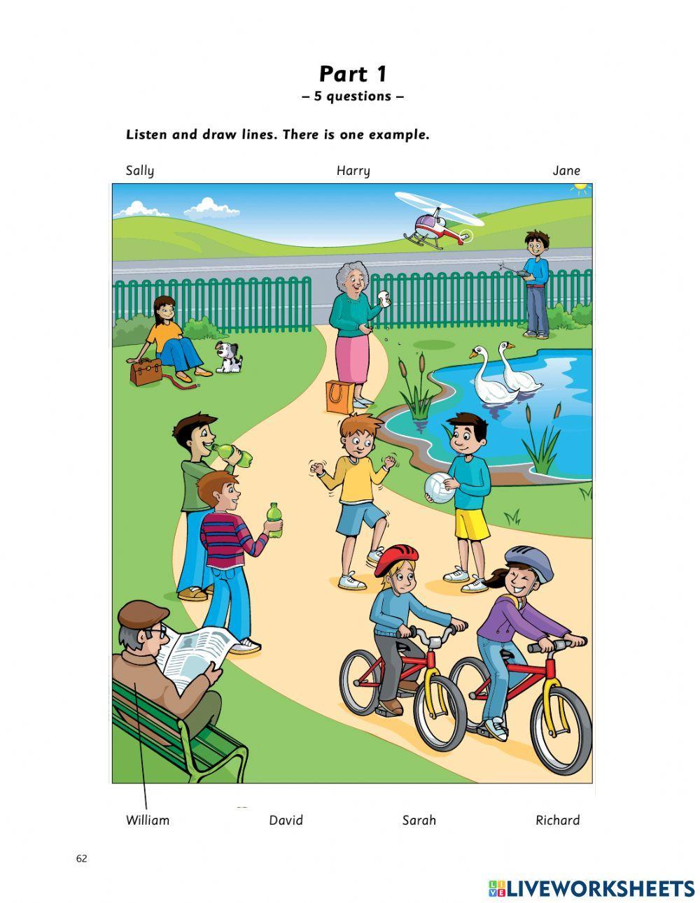 A Flyers Listening part 1