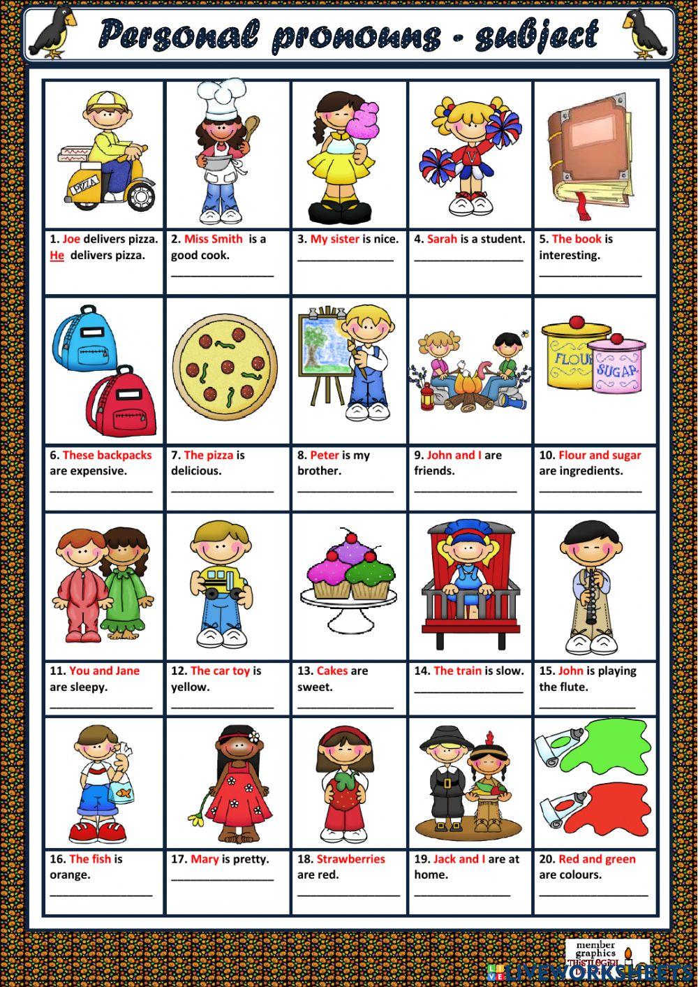 Lop 4- personal pronouns