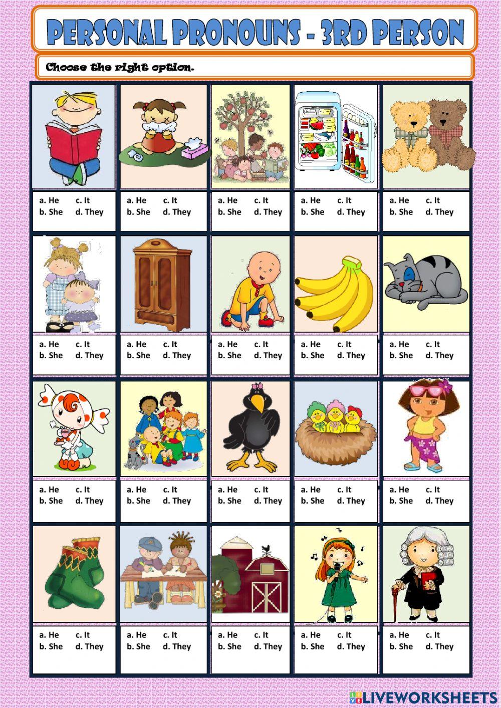 Lop 4- personal pronouns