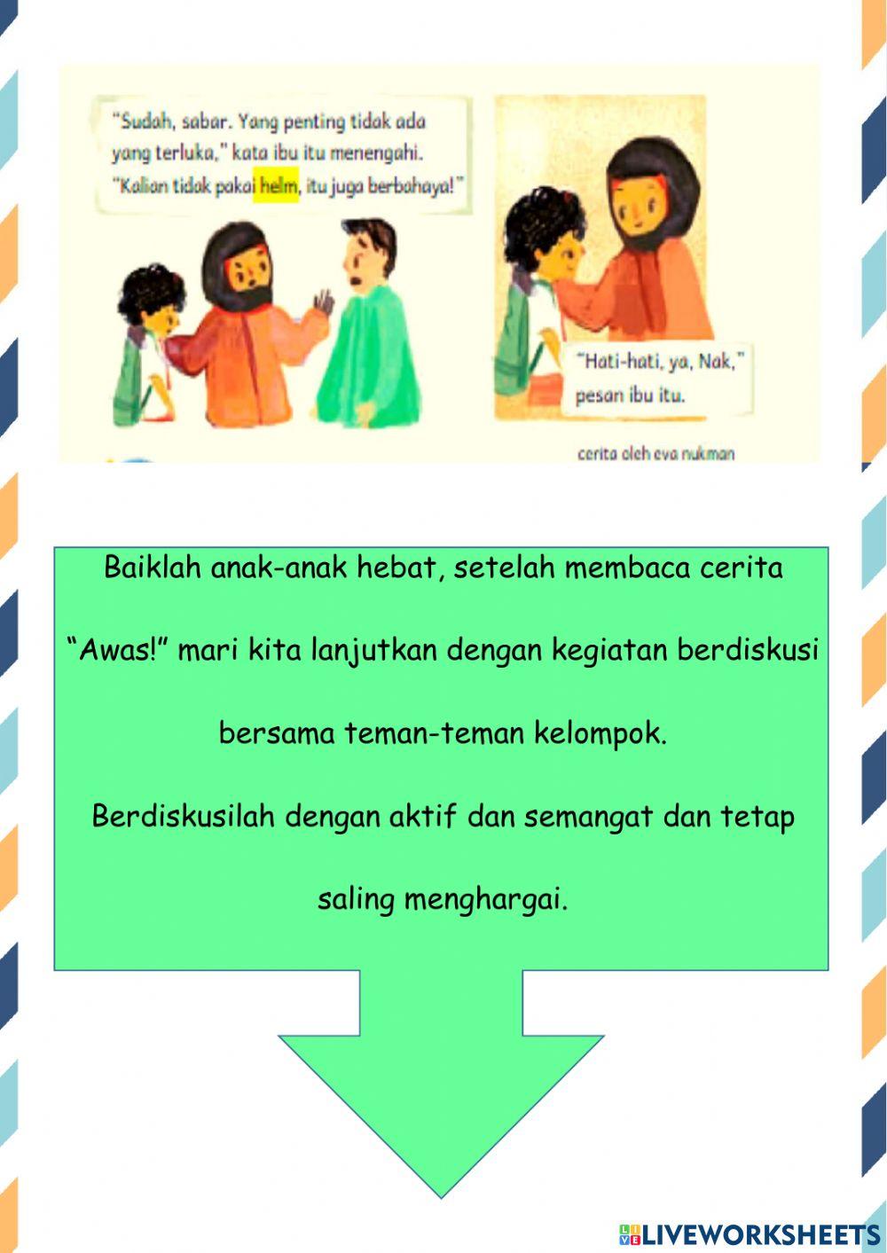 LKPD Kelompok- Bahasa  Indonesia Kelas IV Bab III Lihat Sekitar