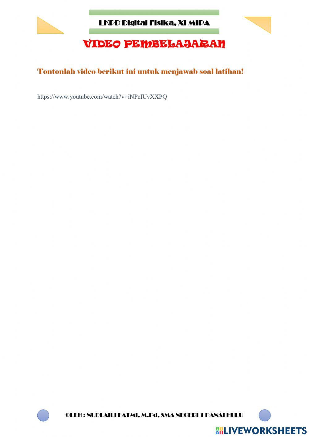 LKPD Digital Karakteristik Gelombang Mekanik