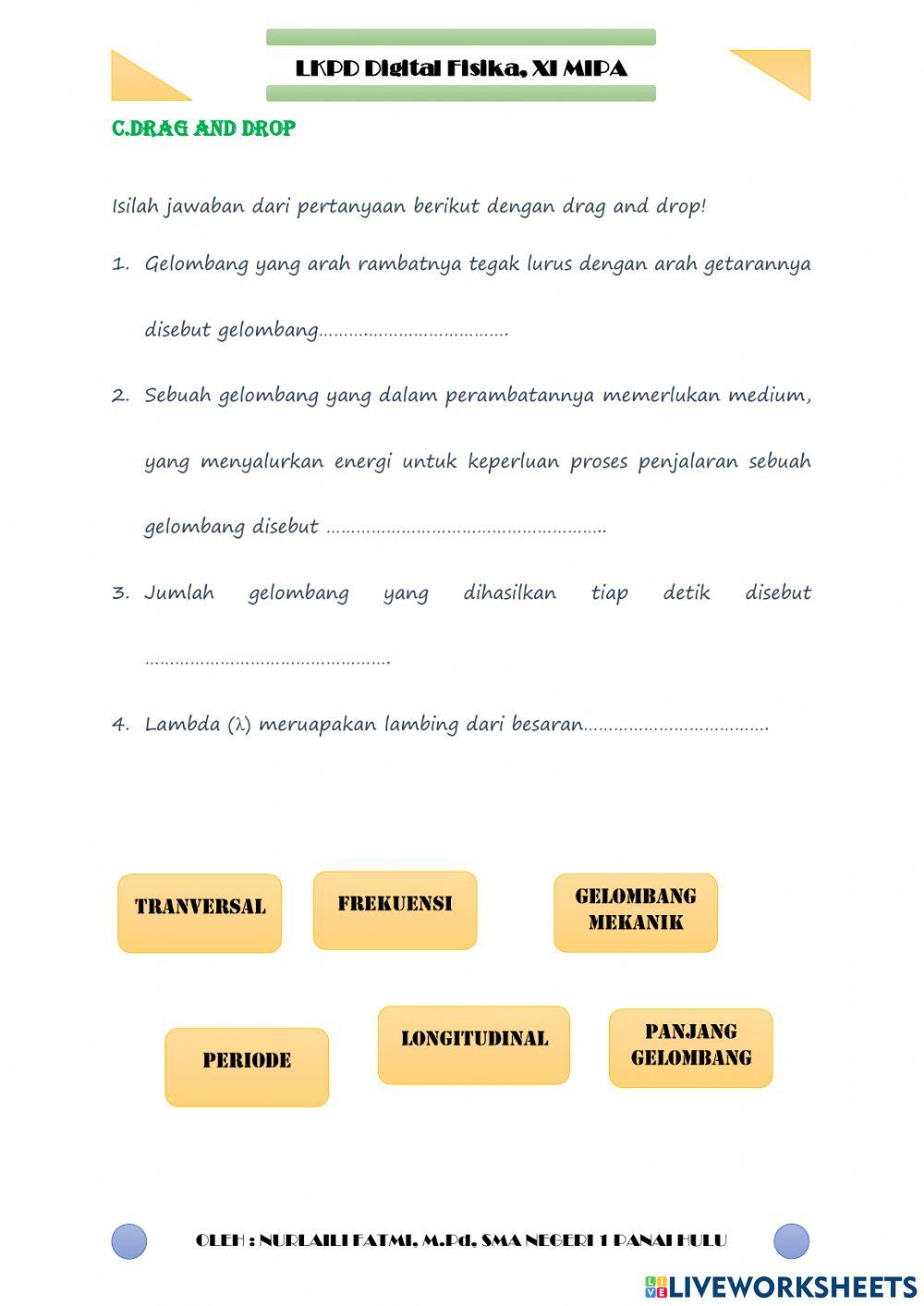 LKPD Digital Karakteristik Gelombang Mekanik