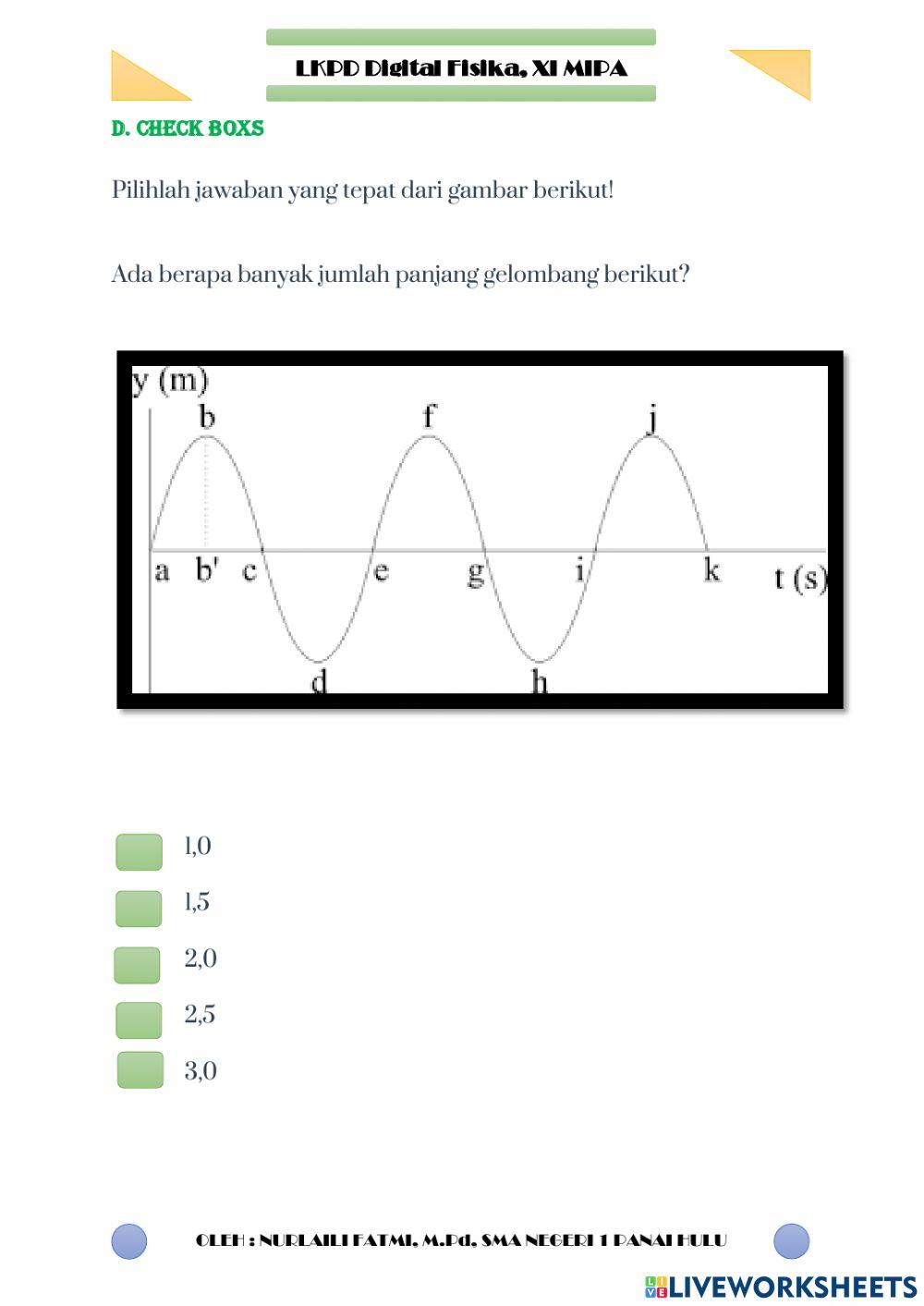 LKPD Digital Karakteristik Gelombang Mekanik