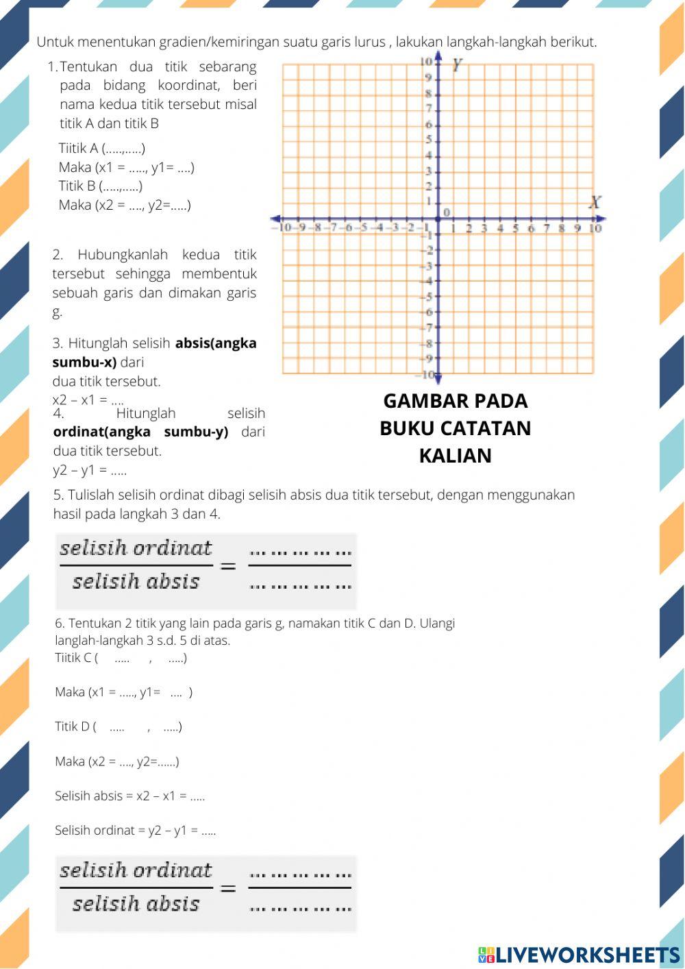 Persamaan garis lurus