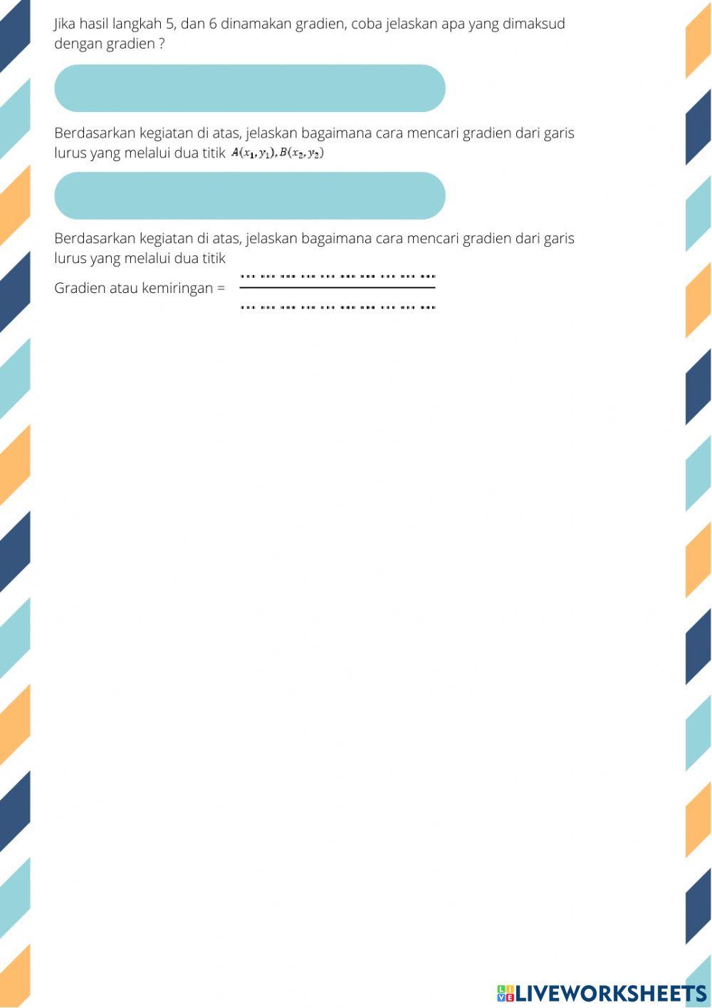 Persamaan garis lurus