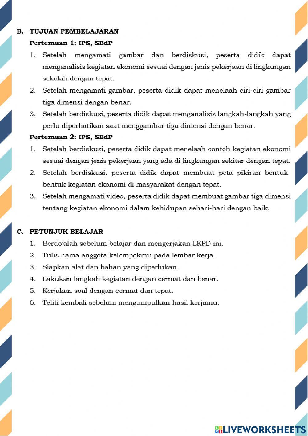 Kelas IV Tema 4 Berbagai Pekerjaan Subtema 1 Jenis-Jenis Pekerjaan Pembelajaran 5 (Pertemuan 1)