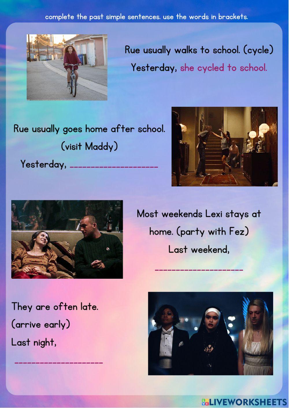 Past Simple, euphoria