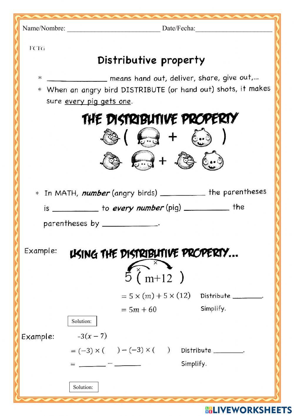 WCMFR Distributive Property