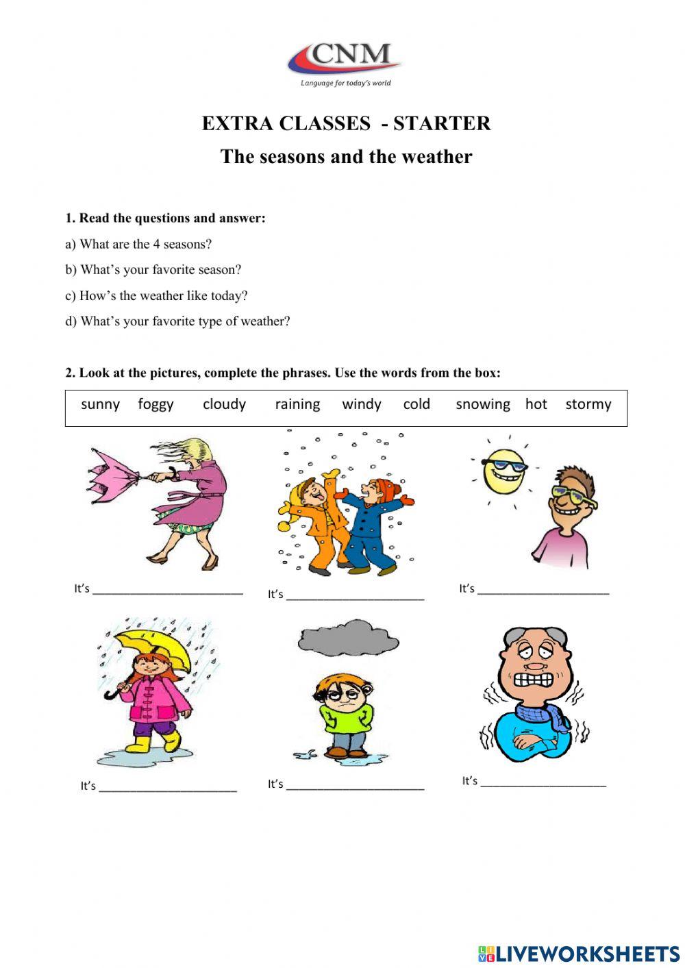 The weather and seasons