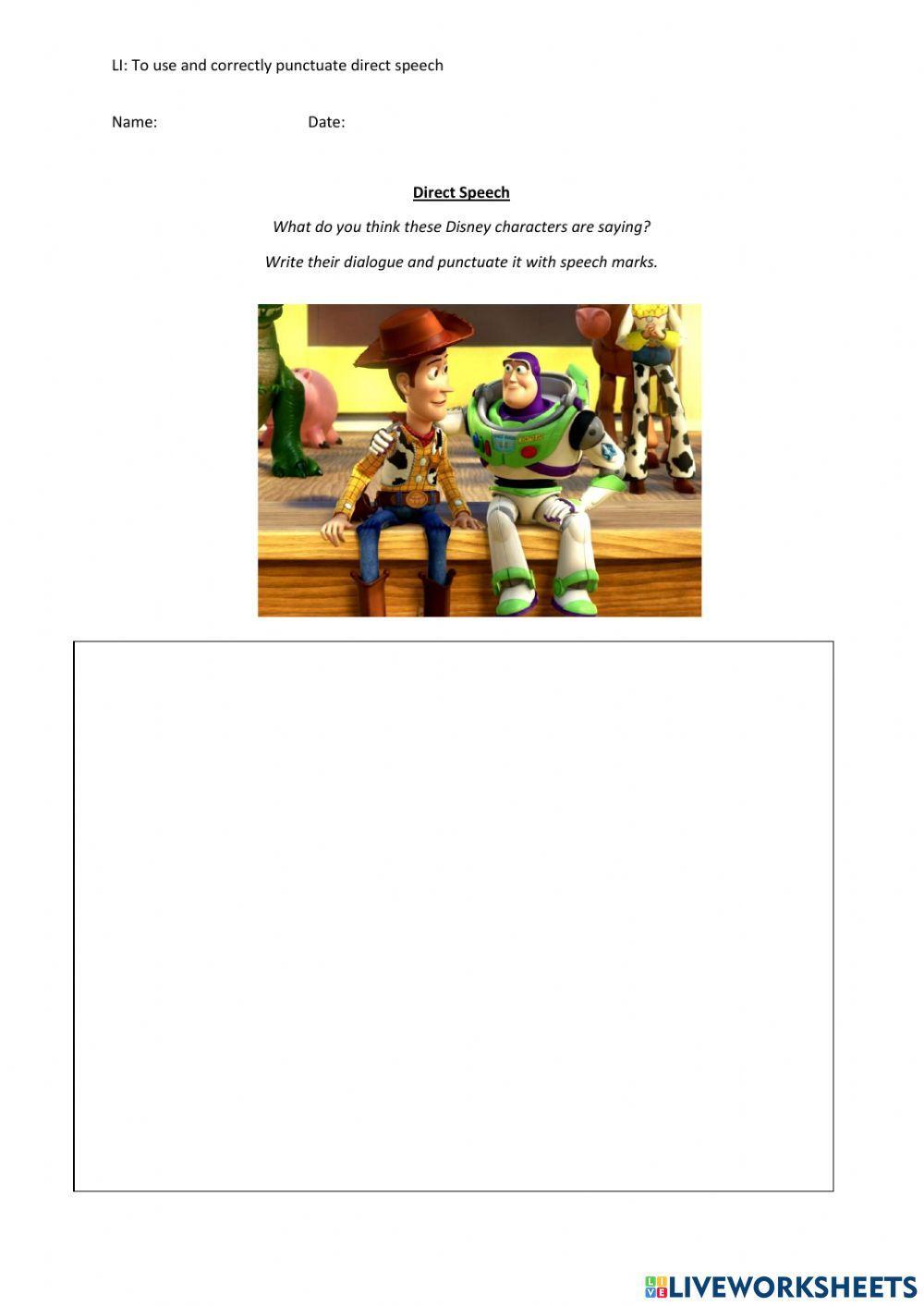 Speech Mark Disney Characterd