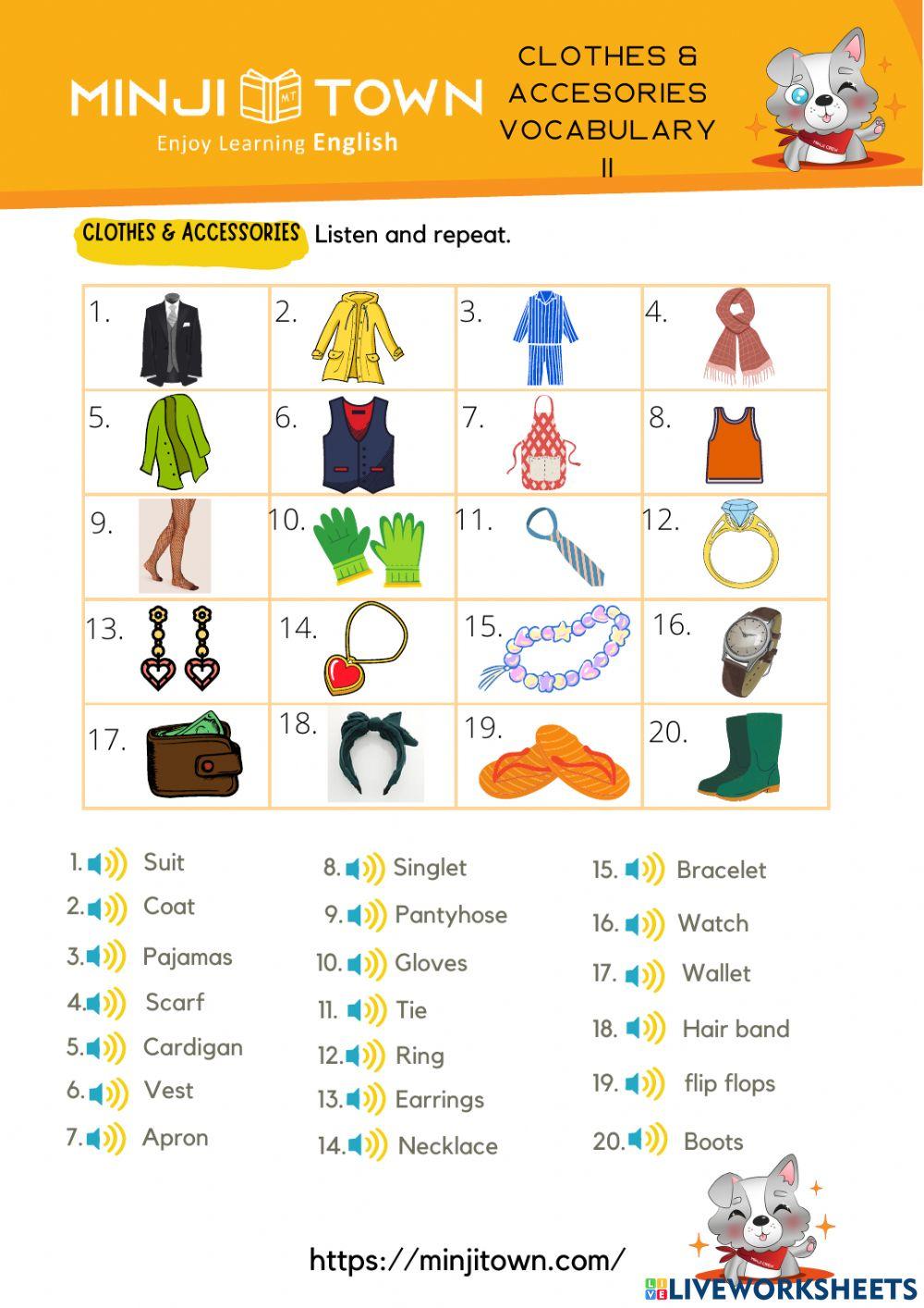 Clothes and accesories