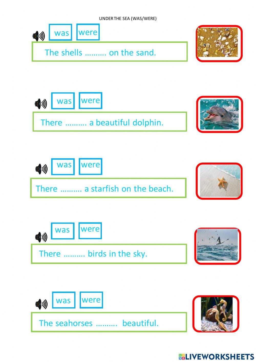 Under the sea (was-were) 2