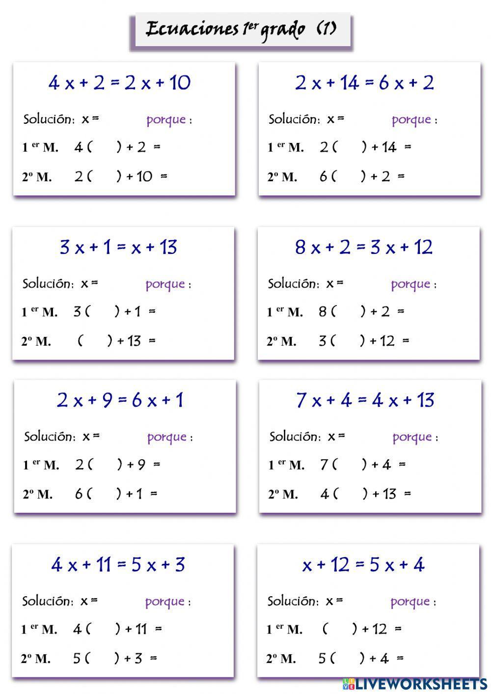 Ecuaciones de primer grado (1)