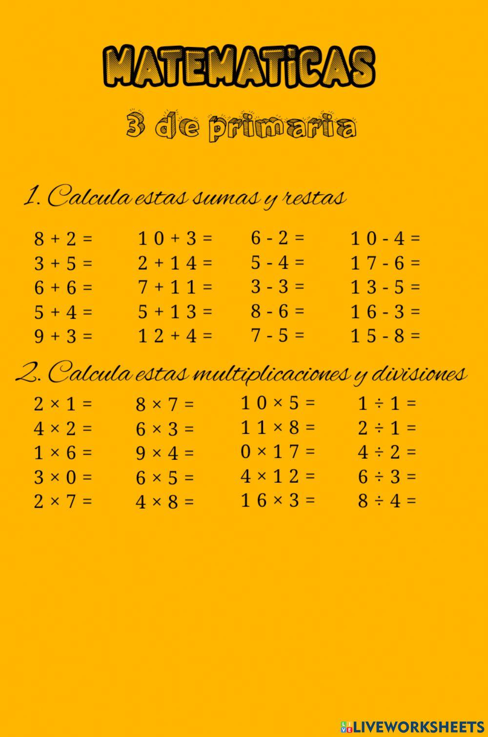 Sumas,restas,multiplicaciones,divisiones
