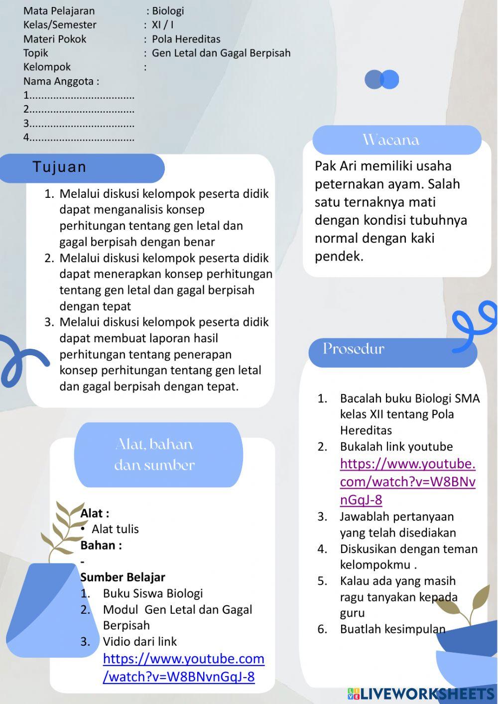 Gen letal dan gagal berpisah