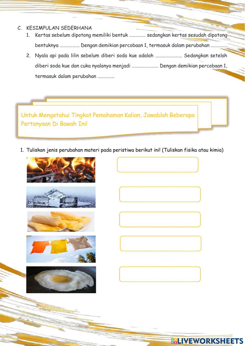 Lkpd materi dan perubahannya