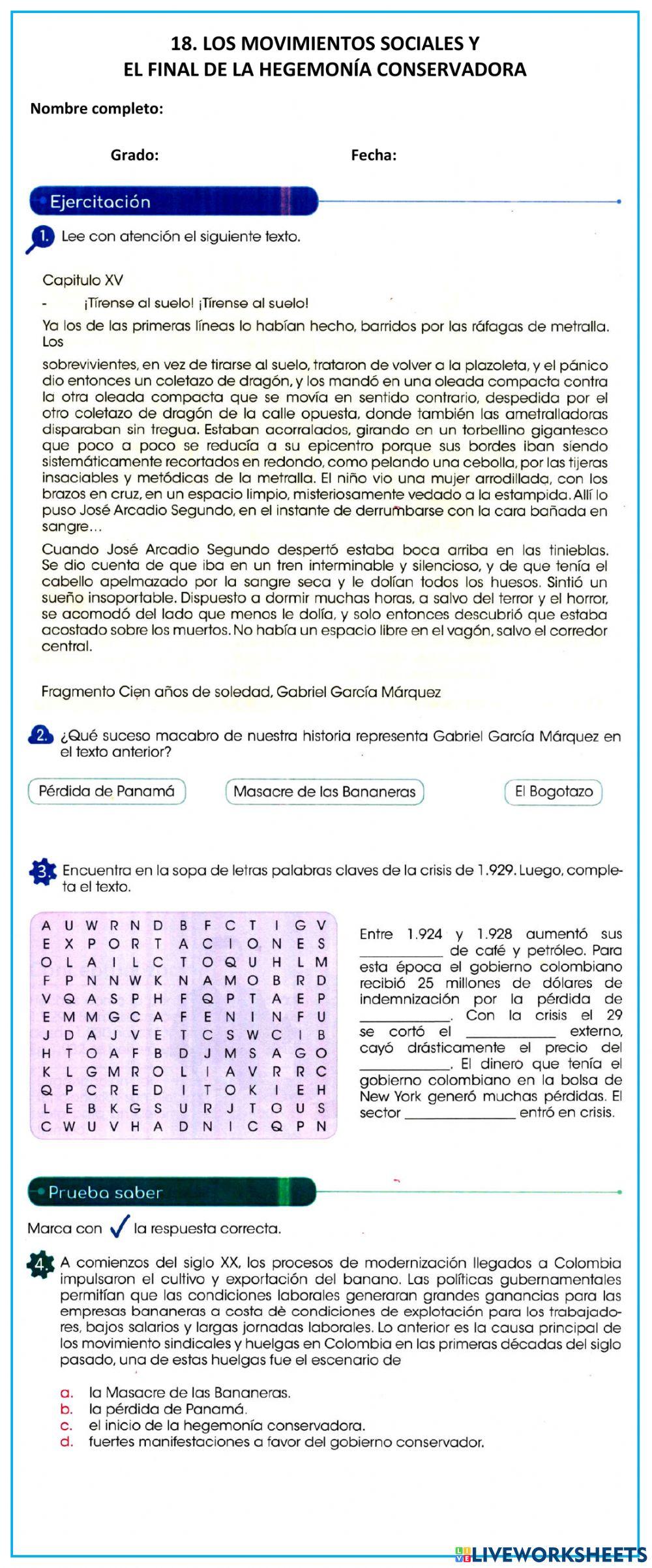 18. los movimientos sociales y el final de la hegemonía conservadora