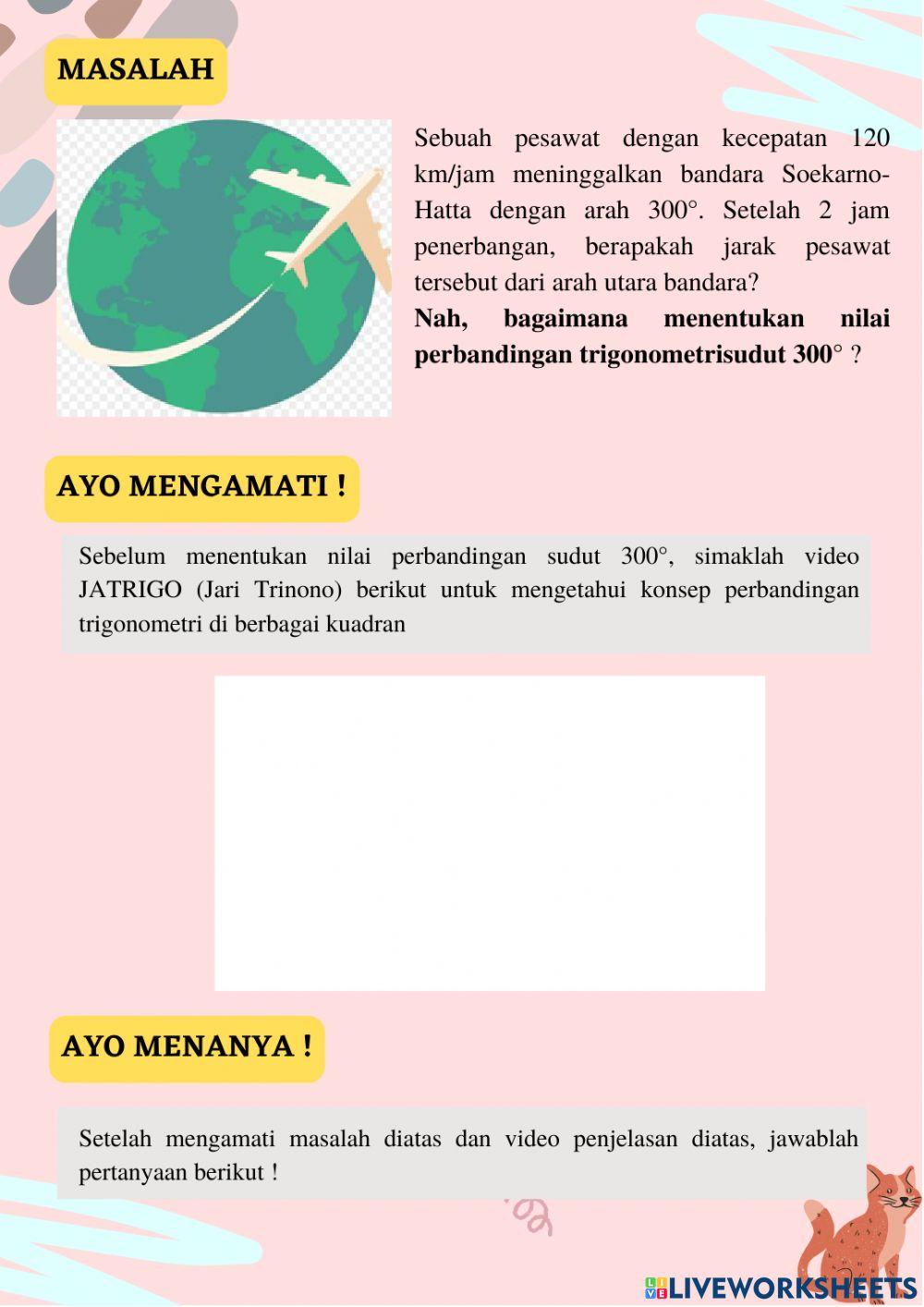 Trigonometri sudut di berbagai kuadran