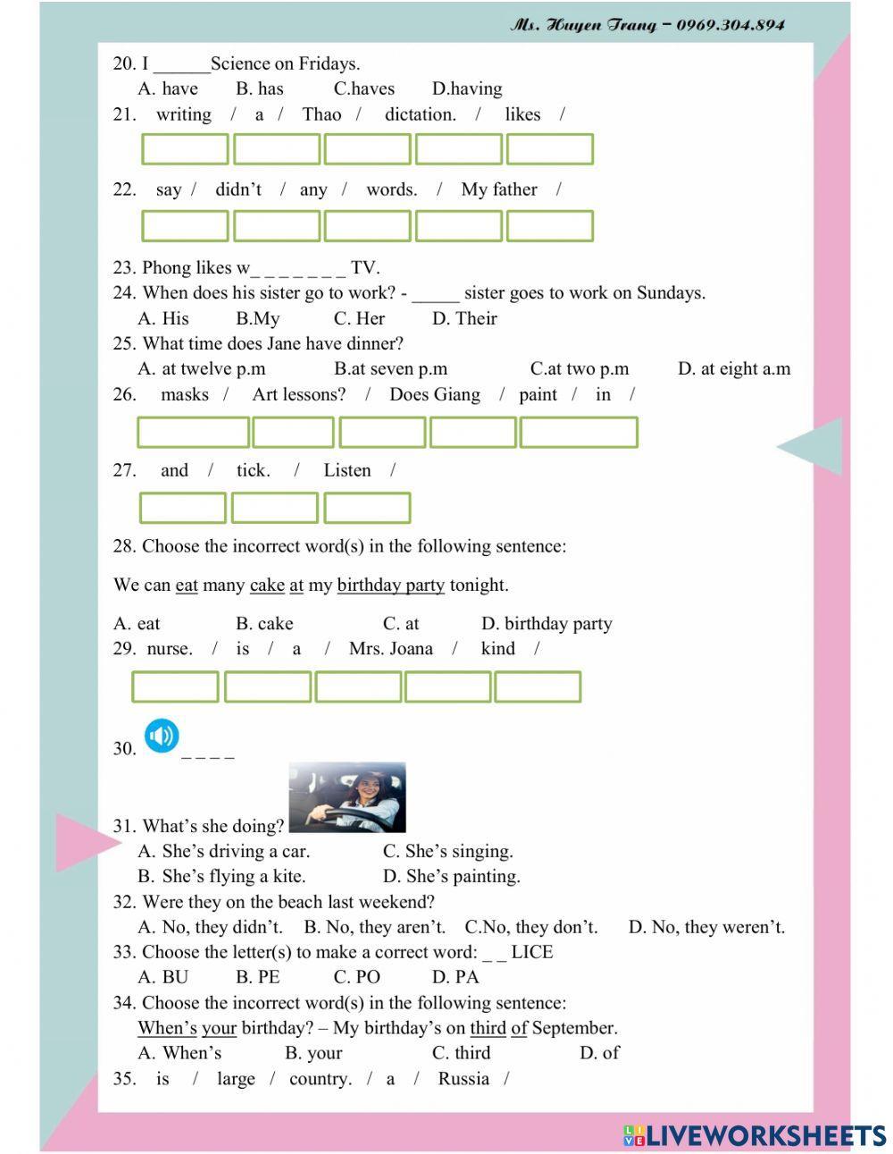 IOE 4 - CẤP HUYỆN 2022