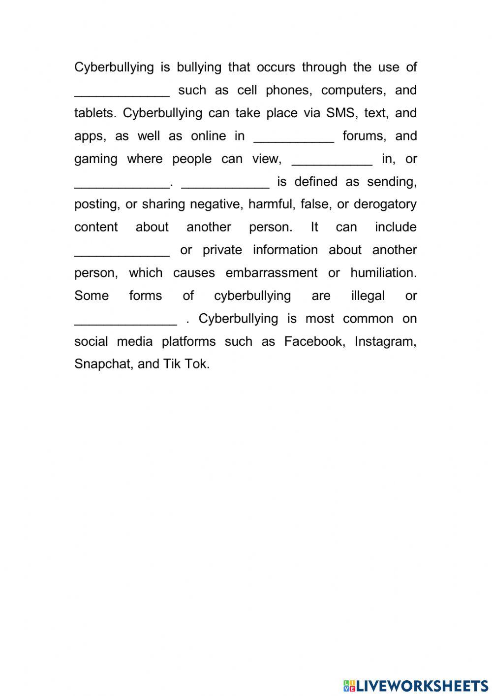 pdf-online-worksheet-cyberbullying-live-worksheets