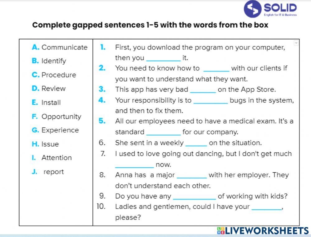 Work Responsibilities