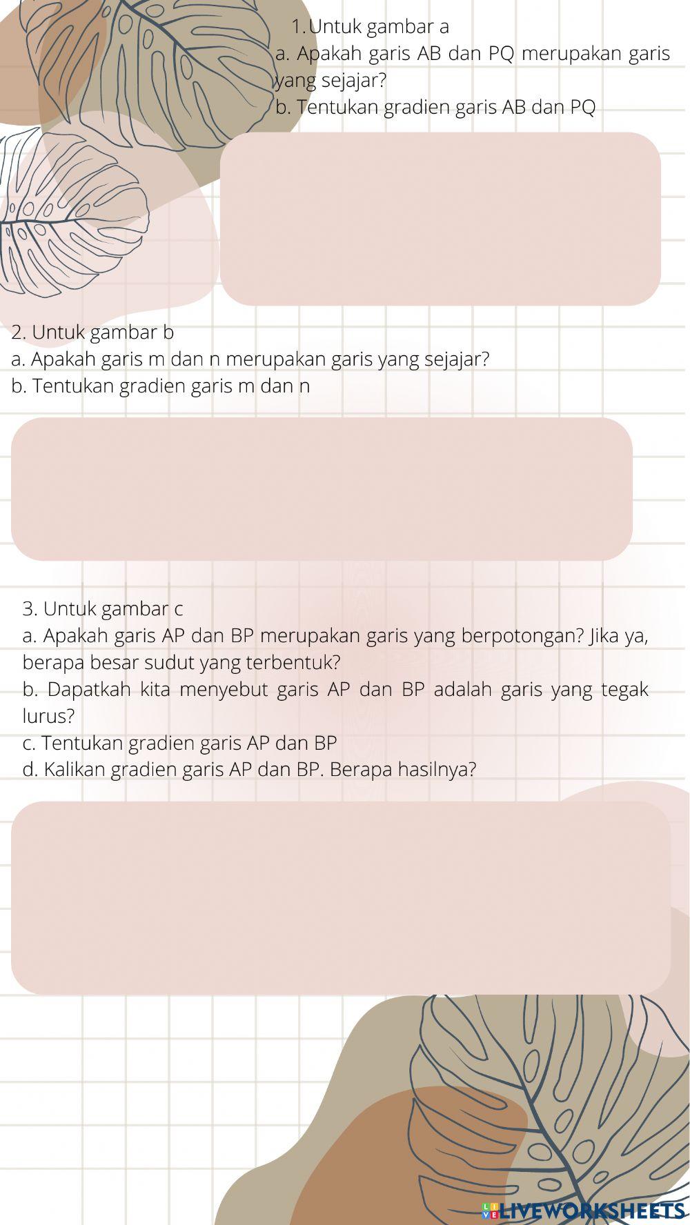 Persamaan garis lurus