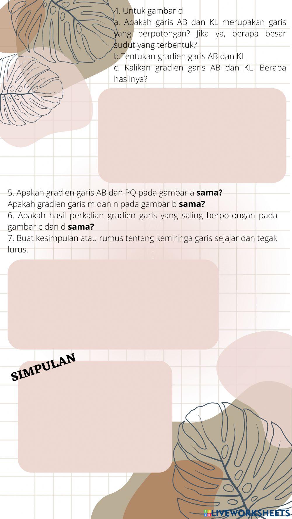 Persamaan garis lurus