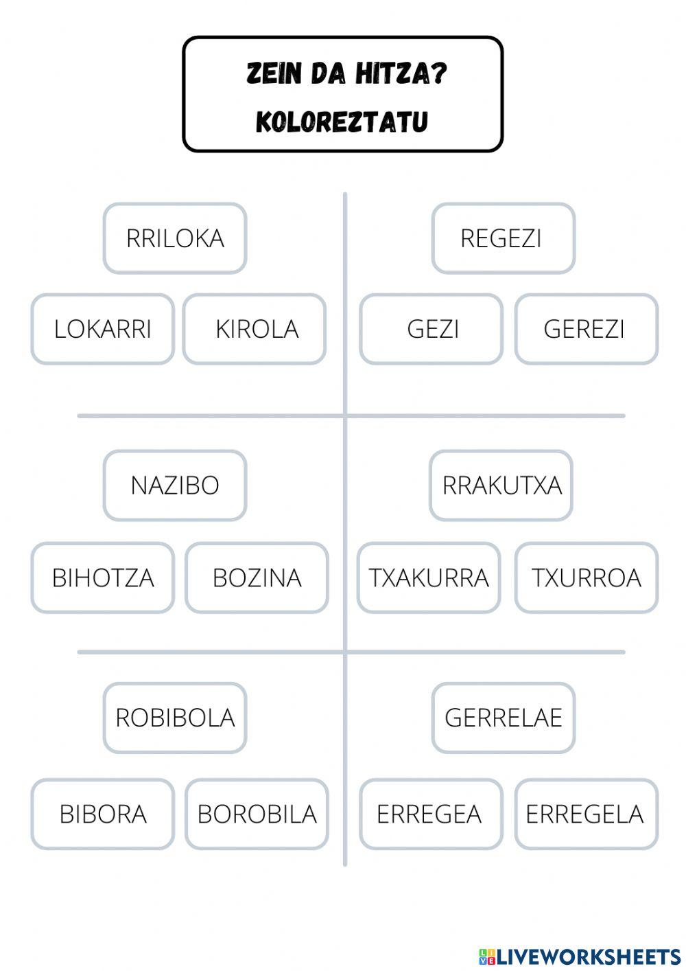 Hitz egokia aukeratu