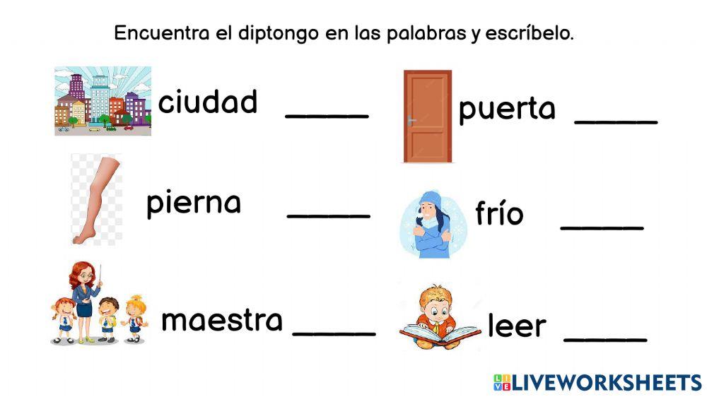 Diptongos preescolar