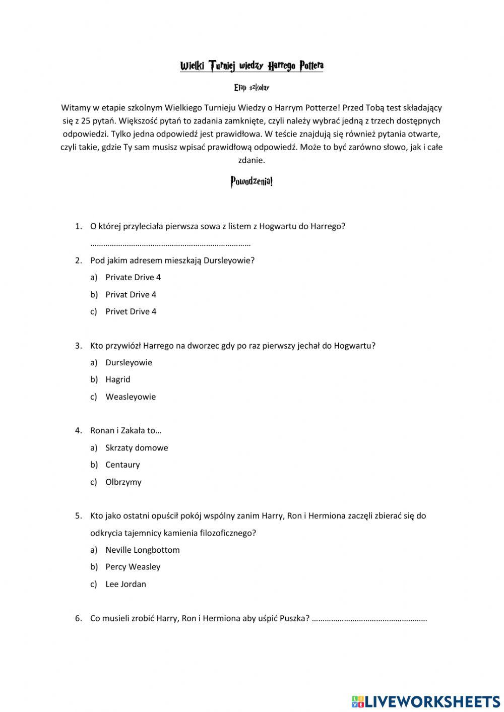 Wielki Turniej Harrego Pottera