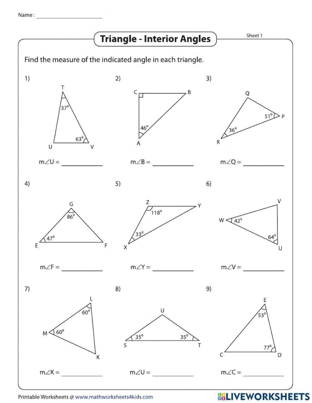Triangle-Interior Angles
